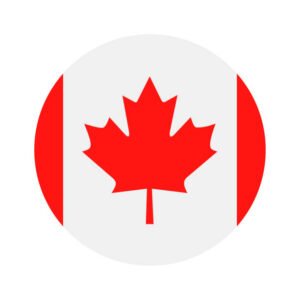 Canada canada round flag vector flat icon